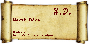 Werth Dóra névjegykártya